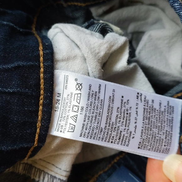 old navy pull-on dark wash skinny jeans 24 months baby girl - Picture 3 of 7